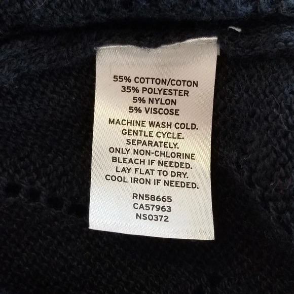 NWT 14th & Union Blue Open Knit Long Sleeve Sweater S - Picture 7 of 7